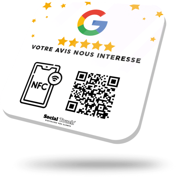 Plaque connectee Google Avis Replayce