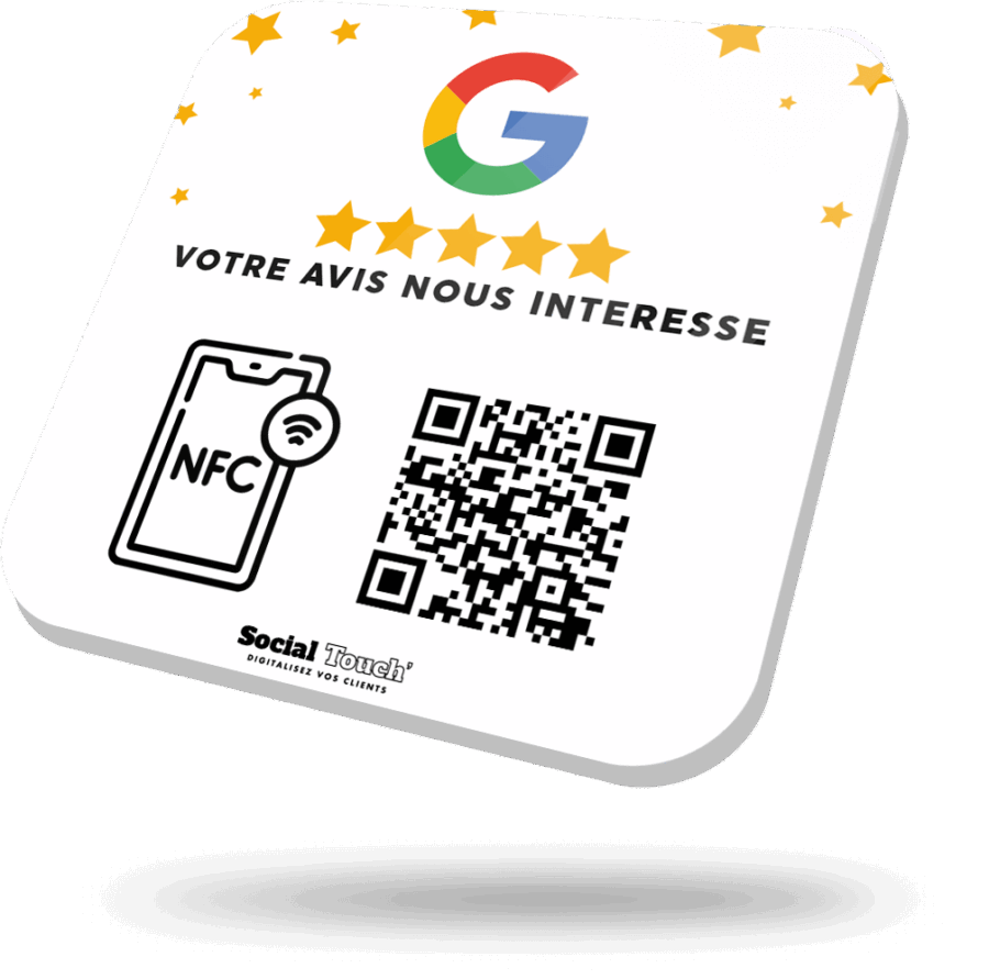 Plaque connectee Google Avis Replayce