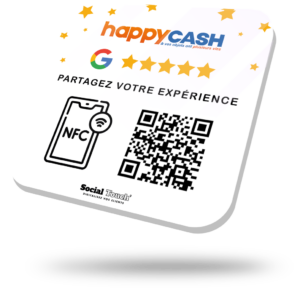 Plaque connectee Google Avis Happycash