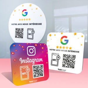 Kit NFC Google avis + Instagram