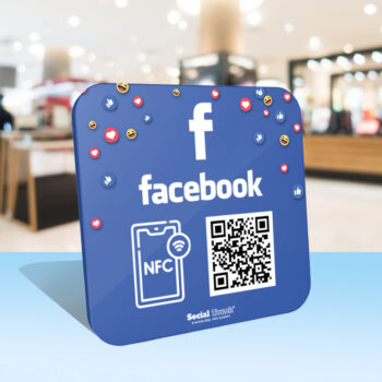 Plaque connectee Facebook