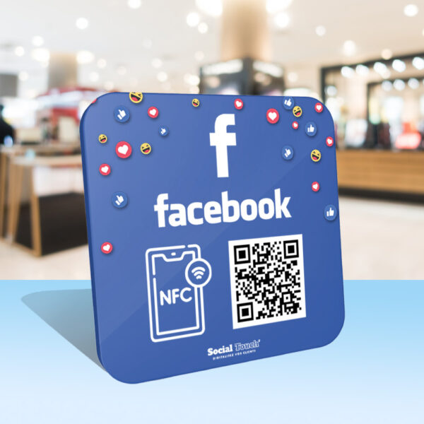 Plaque connectee Facebook