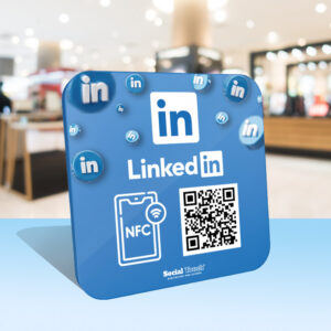 Plaque connectee Linkedin