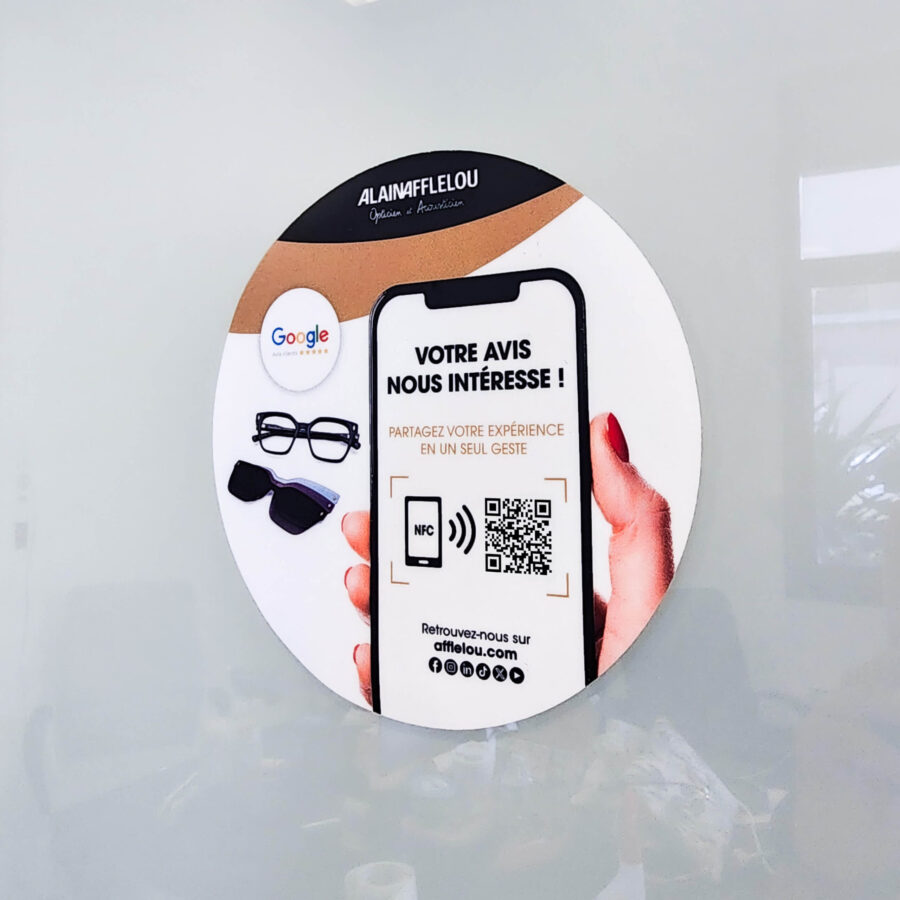 Adhésif NFC connectée Google avis personnalisée
