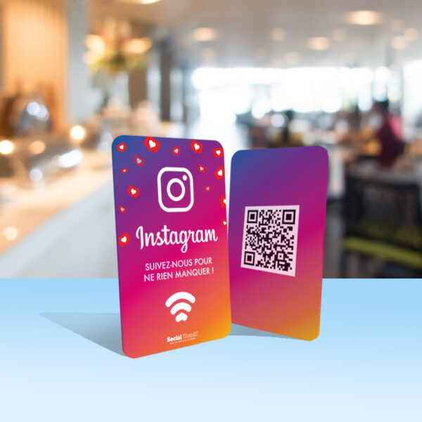 Carte NFC connectée instagram