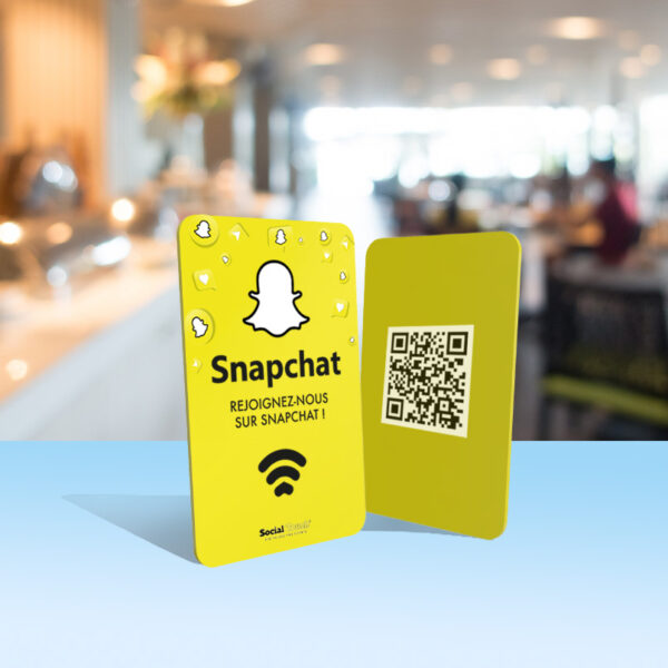 Carte NFC connectée snapchat