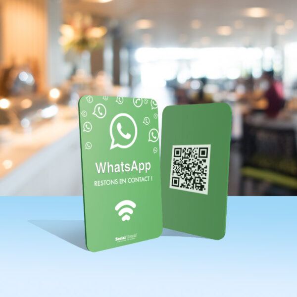 Carte NFC connectée whatsapp