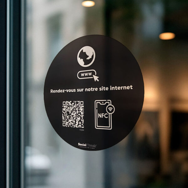 Adhésif NFC connecté site internet
