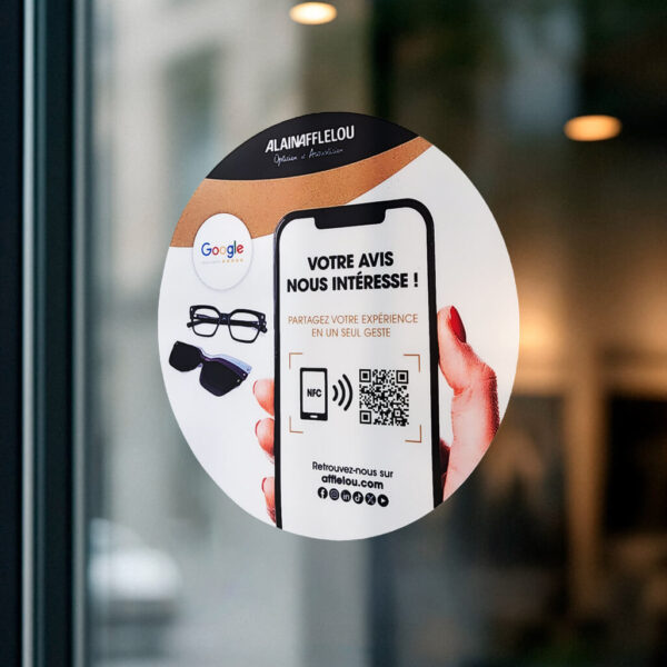 Adhésif NFC connecté Google avis personnalisée