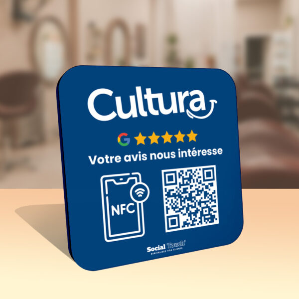 Plaque NFC Google avis - Cultura